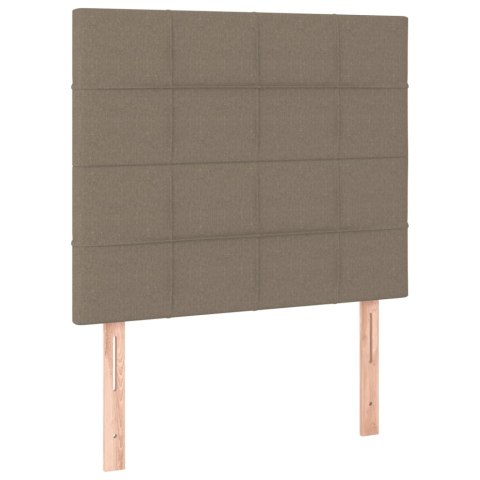 ŁÓŻKO KONTYNENTALNE Z MATERACEM TAUPE 90X200CM TKANINA
