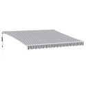 AUTOMATYCZNIE ZWIJANA MARKIZA ANTRACYTOWO-BIAŁA 400X300CM