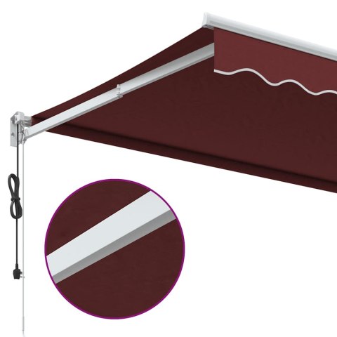 AUTOMATYCZNIE ZWIJANA MARKIZA BURGUNDOWA 350X250CM