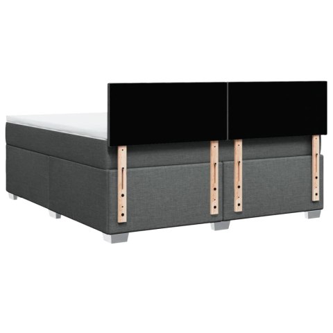 ŁÓŻKO KONTYNENTALNE Z MATERACEM CIEMNOSZARA TKANINA 180X200CM