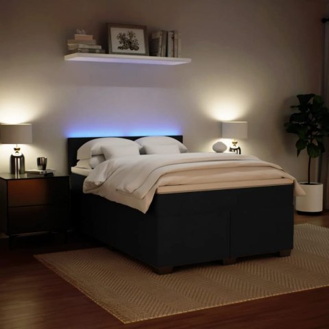 ŁÓŻKO KONTYNENTALNE Z MATERACEM CZARNE 160X200CM AKSAMIT