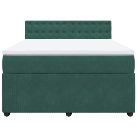 ŁÓŻKO KONTYNENTALNE Z MATERACEM CIEMNOZIELONE 140X200CM