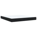 ŁÓŻKO KONTYNENTALNE Z MATERACEM CZARNE 180X200CM AKSAMIT