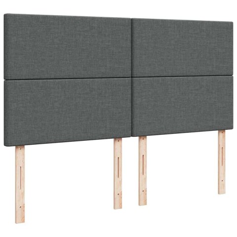 ŁÓŻKO KONTYNENTALNE Z MATERACEM CIEMNOSZARA TKANINA 180X200CM