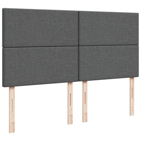 ŁÓŻKO KONTYNENTALNE Z MATERACEM CIEMNOSZARA TKANINA 200X200CM