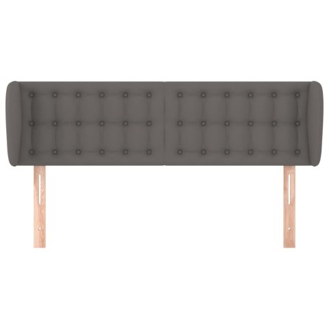 ZAGŁÓWEK USZAK SZARY 147X23X78/88CM SZTUCZNA SKÓRA