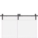 SYSTEM DO MONTAŻU DRZWI PRZESUWNYCH 366CM STAL CZARNY