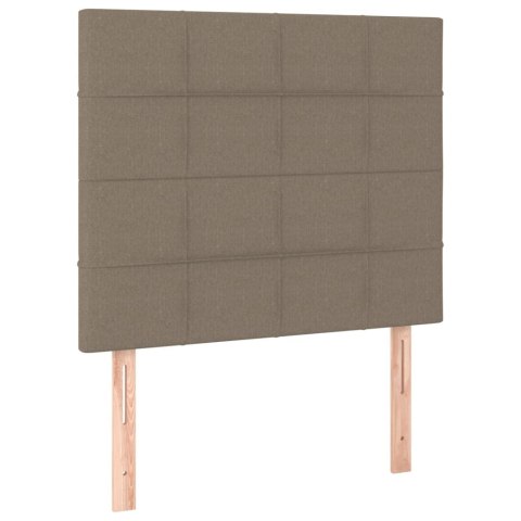 ŁÓŻKO KONTYNENTALNE Z MATERACEM TAUPE 90X200CM TKANINA