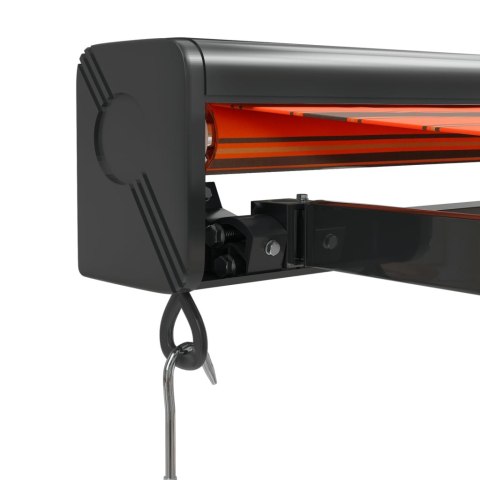 ZWIJANA MARKIZA POMARAŃCZ I BRĄZ 3X2,5M TKANINA I ALUMINIUM