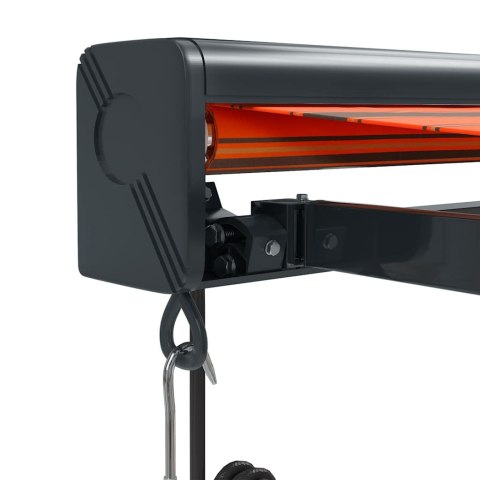 ZWIJANA MARKIZA POMARAŃCZ I BRĄZ 3,5X2,5M TKANINA I ALUMINIUM