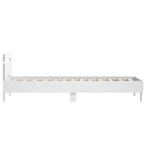 RAMA ŁÓŻKA Z WEZGŁOWIEM BIAŁA 90X200CM