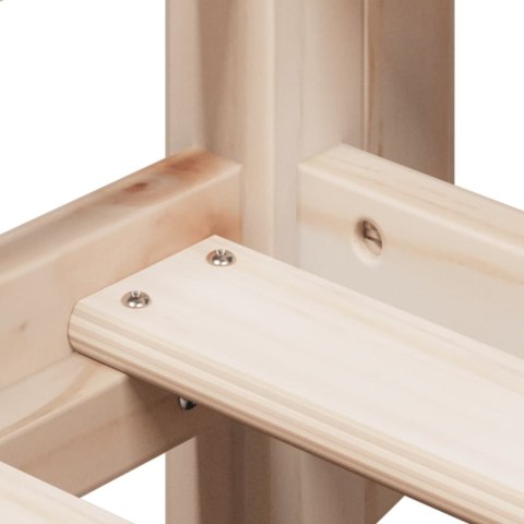 ŁÓŻKO PIĘTROWE BEZ MATERACA 90X200CM LITE DREWNO SOSNOWE