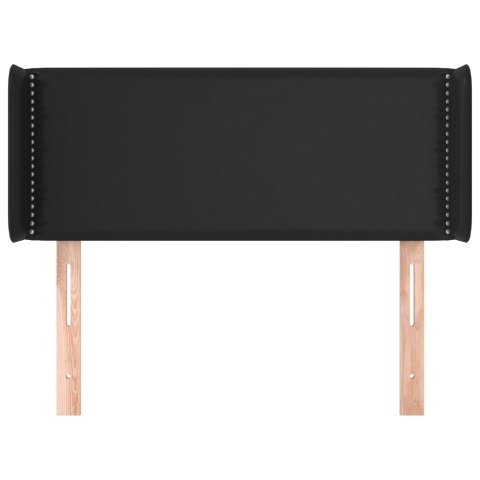 ZAGŁÓWEK USZAK CZARNY 103X16X78/88CM SZTUCZNA SKÓRA