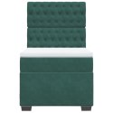 ŁÓŻKO KONTYNENTALNE Z MATERACEM ZIELONE AKSAMIT 90X200CM