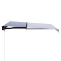 RĘCZNIE ZWIJANA MARKIZA Z LED 300X 250CM NIEBIESKO-BIAŁA