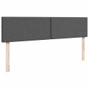 ŁÓŻKO OTTOMAN Z MATERACEM I LED CIEMNOSZARY 180X200CM TKANINA