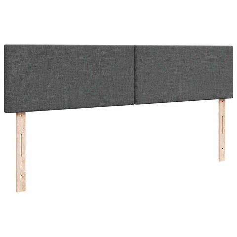 ŁÓŻKO OTTOMAN Z MATERACEM I LED CIEMNOSZARY 180X200CM TKANINA