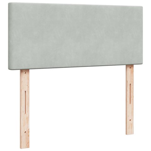 RAMA ŁÓŻKA OTOMANA Z MATERACEM SZARA 120X200CM AKSAMIT