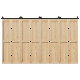 SYSTEM DO MONTAŻU DRZWI PRZESUWNYCH 366CM STAL CZARNY