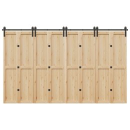 SYSTEM DO MONTAŻU DRZWI PRZESUWNYCH 366CM STAL CZARNY