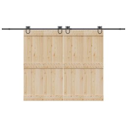 SYSTEM DO MONTAŻU DRZWI PRZESUWNYCH 366CM STAL CZARNY