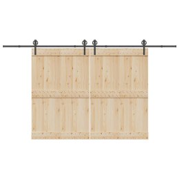 SYSTEM DO MONTAŻU DRZWI PRZESUWNYCH 400CM STAL CZARNY