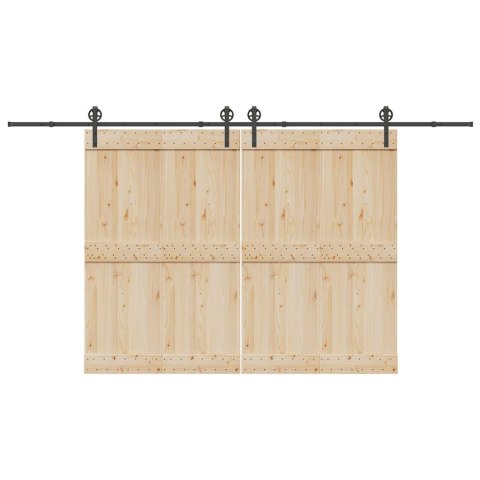 SYSTEM DO MONTAŻU DRZWI PRZESUWNYCH 400CM STAL CZARNY