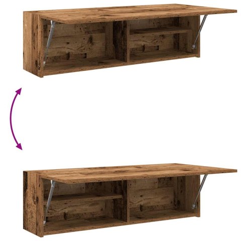 WISZĄCA SZAFKA ŁAZIENKOWA STARE DREWNO 100X25X30CM