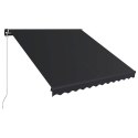 RĘCZNIE ZWIJANA MARKIZA Z LED 300X 250CM ANTRACYTOWA
