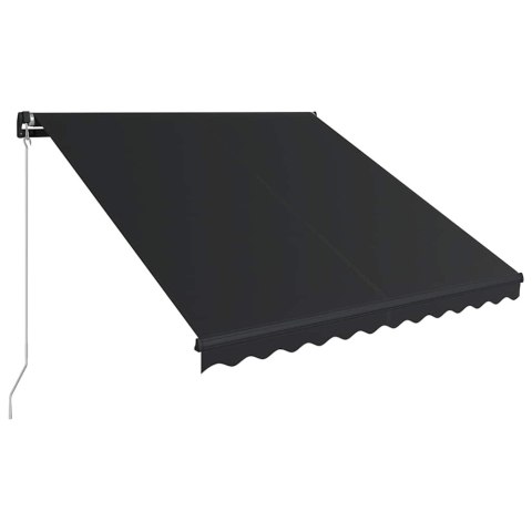 RĘCZNIE ZWIJANA MARKIZA Z LED 300X 250CM ANTRACYTOWA