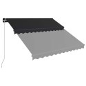 RĘCZNIE ZWIJANA MARKIZA Z LED 300X 250CM ANTRACYTOWA