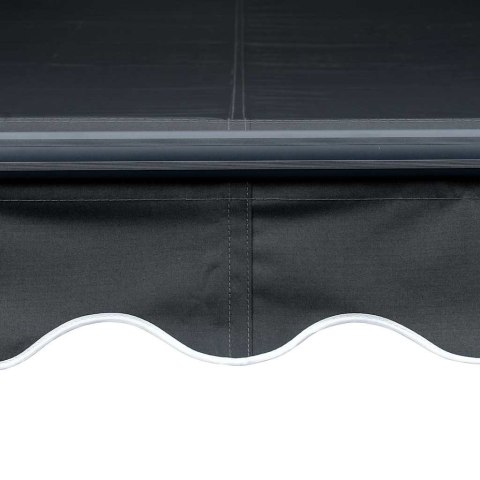 RĘCZNIE ZWIJANA MARKIZA Z LED 300X 250CM ANTRACYTOWA