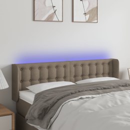 ZAGŁÓWEK DO ŁÓŻKA Z LED TAUPE 147X16X78/88CM TKANINA