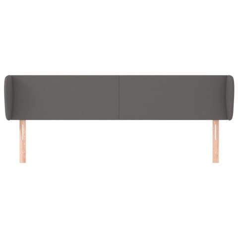 ZAGŁÓWEK USZAK SZARY 183X23X78/88CM SZTUCZNA SKÓRA