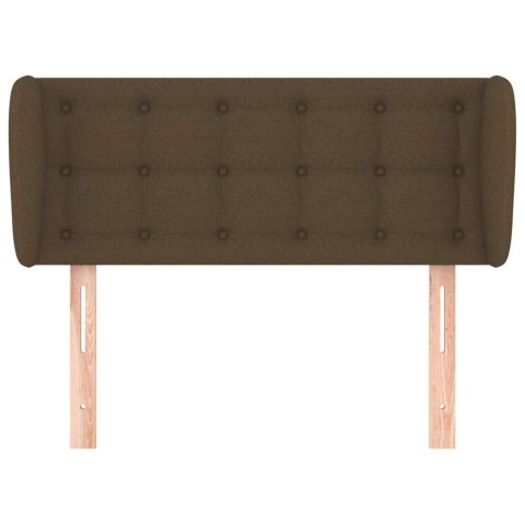 VidaXL Zagłówek uszak, ciemnobrązowy, 83x23x78/88 cm, tkanina