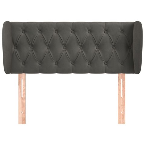 ZAGŁÓWEK USZAK CIEMNOSZARY 93X23X78/88CM AKSAMITNY