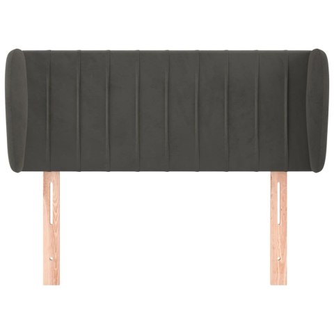 ZAGŁÓWEK USZAK CIEMNOSZARY 93X23X78/88CM AKSAMITNY