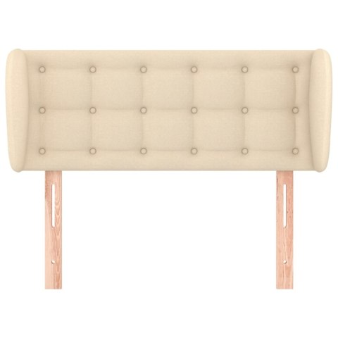 VidaXL Zagłówek uszak, kremowy, 83x23x78/88 cm, tkanina