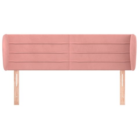 ZAGŁÓWEK USZAK RÓŻOWY 147X23X78/88CM AKSAMITNY