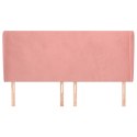 VidaXL Zagłówek uszak, różowy, 163x23x118/128 cm, aksamit
