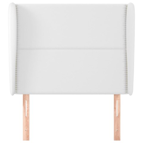 ZAGŁÓWEK USZAK BIAŁY 103X23X118/128CM SZTUCZNA SKÓRA