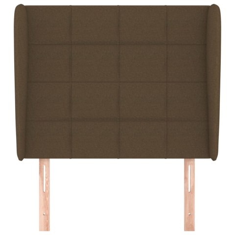 ZAGŁÓWEK USZAK CIEMNOBRĄZOWY 93X23X118/128CM TKANINA