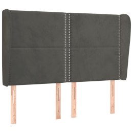 ZAGŁÓWEK USZAK CIEMNOSZARY 147X23X118/128CM AKSAMIT