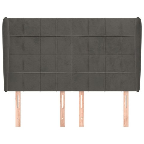 ZAGŁÓWEK USZAK CIEMNOSZARY 147X23X118/128CM AKSAMIT