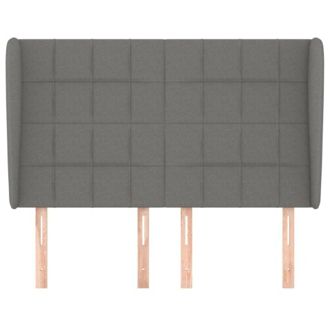 ZAGŁÓWEK USZAK CIEMNOSZARY 147X23X118/128CM TKANINA