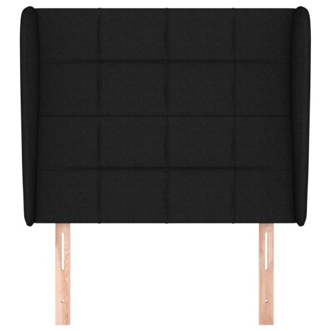 ZAGŁÓWEK USZAK CZARNY 103X23X118/128CM TKANINA