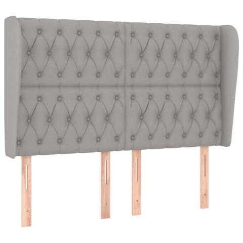 ZAGŁÓWEK USZAK JASNOSZARY 147X23X118/128CM TKANINA