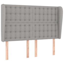 ZAGŁÓWEK USZAK JASNOSZARY 147X23X118/128CM TKANINA