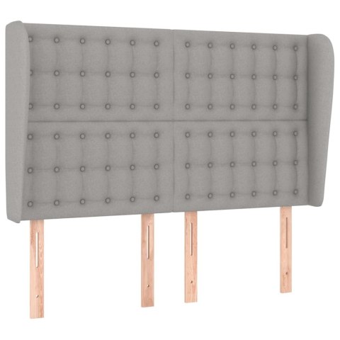 ZAGŁÓWEK USZAK JASNOSZARY 147X23X118/128CM TKANINA