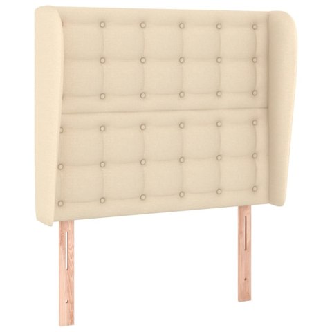 ZAGŁÓWEK USZAK KREMOWY 83X23X118/128CM TKANINA